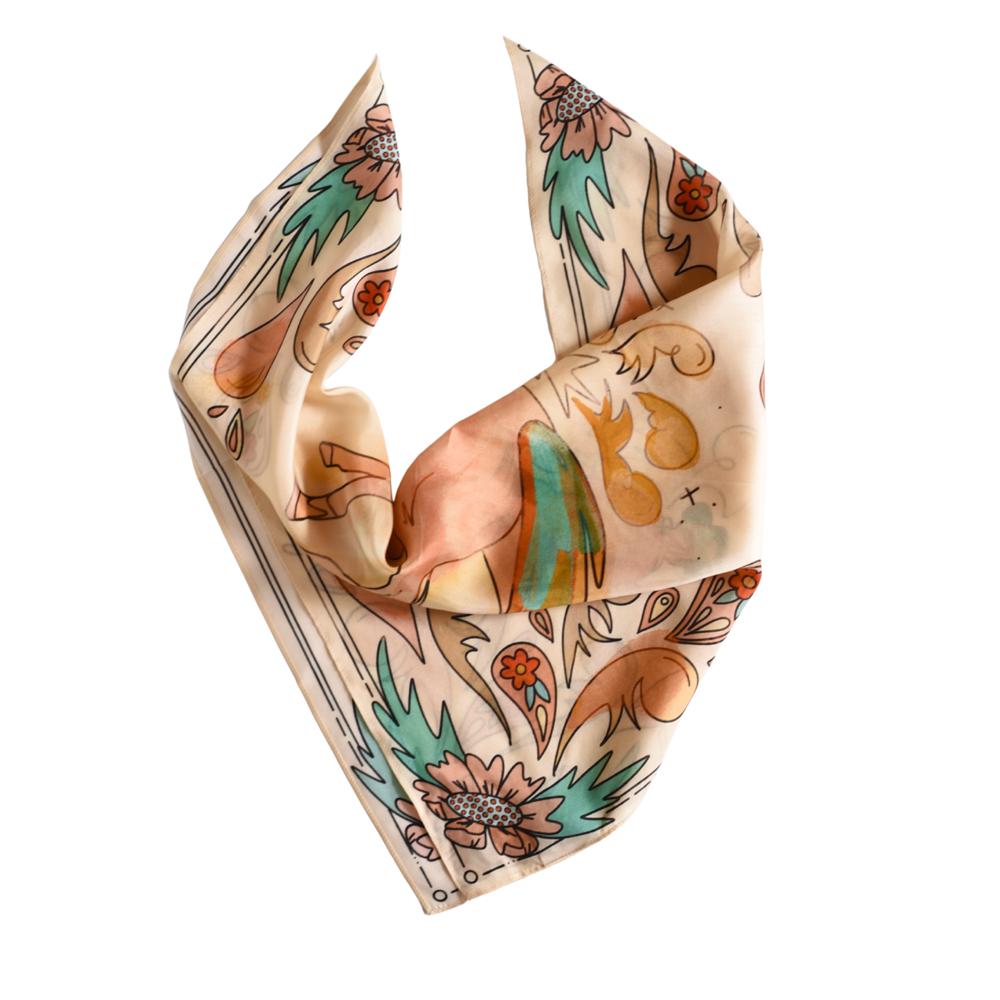 The Painted Prairie Silk & Tencel Wild Rag