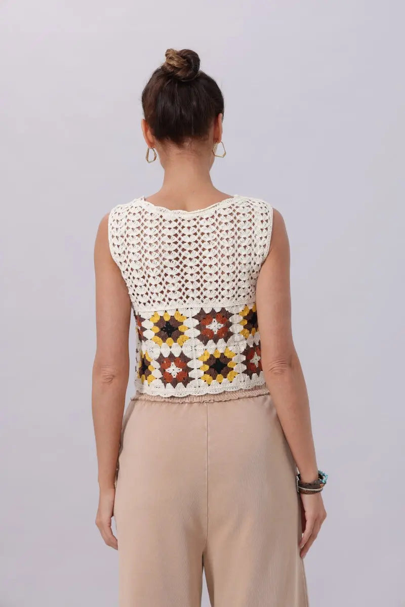 The Wildflower Crochet Vest