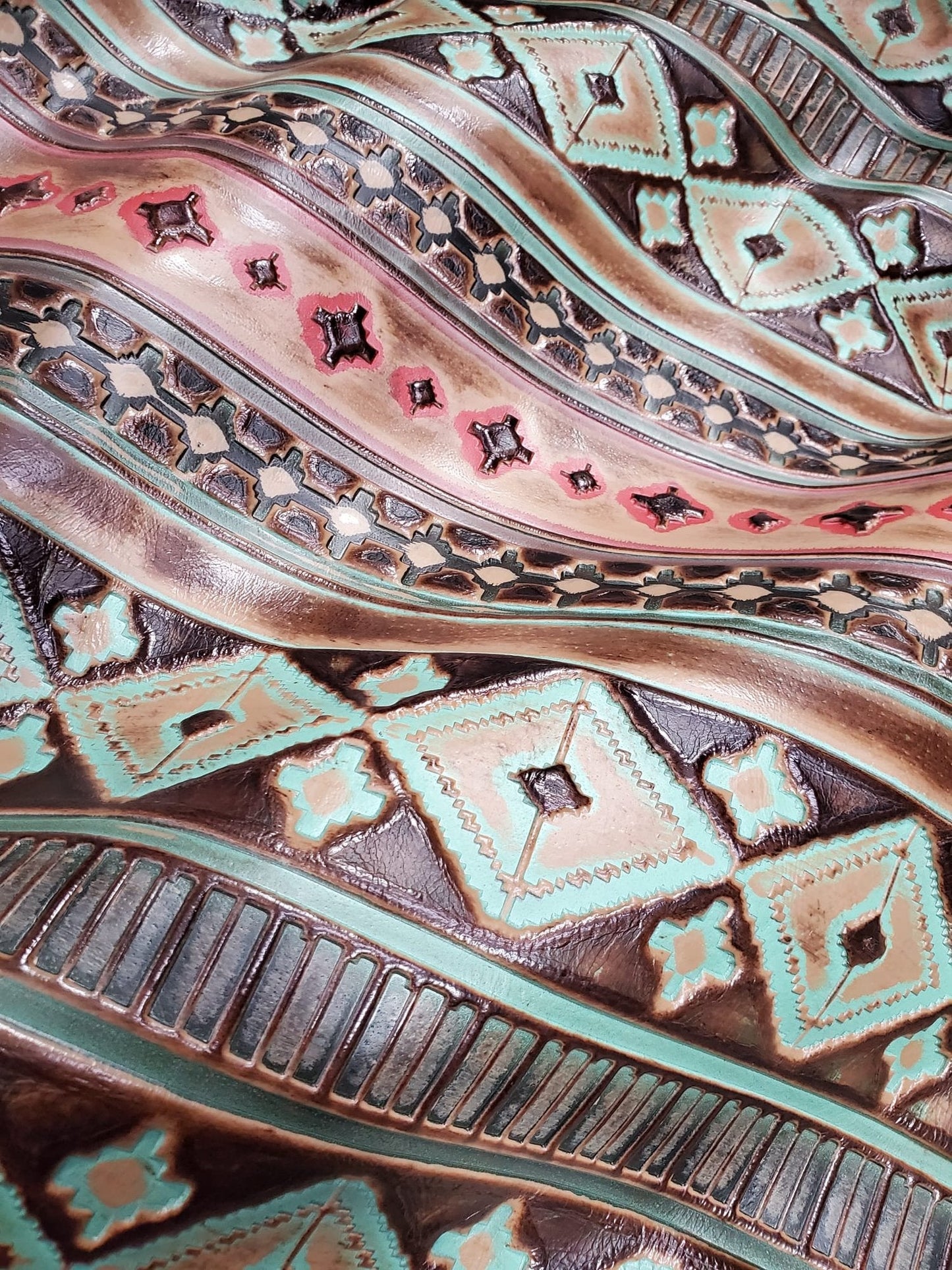 The Turquoise Trail Leather Earrings
