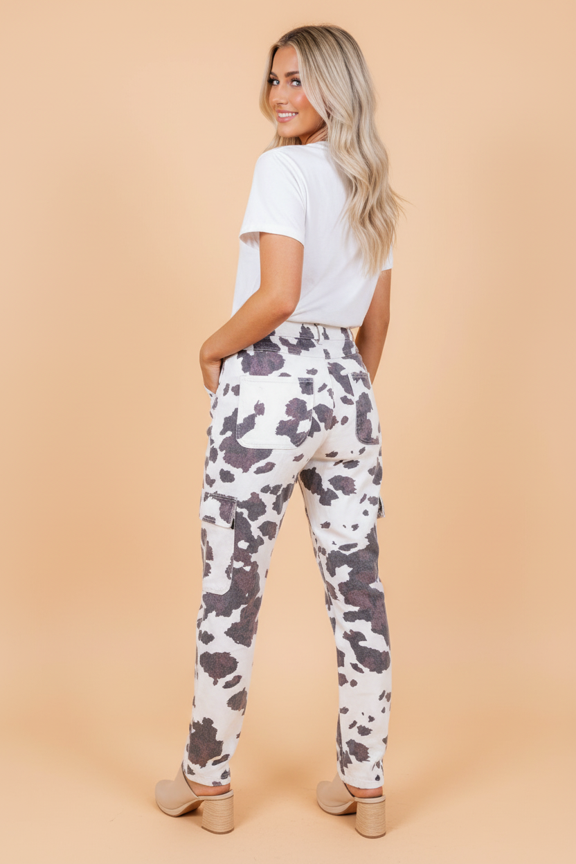 Cowgirl Cargo Print Jeans