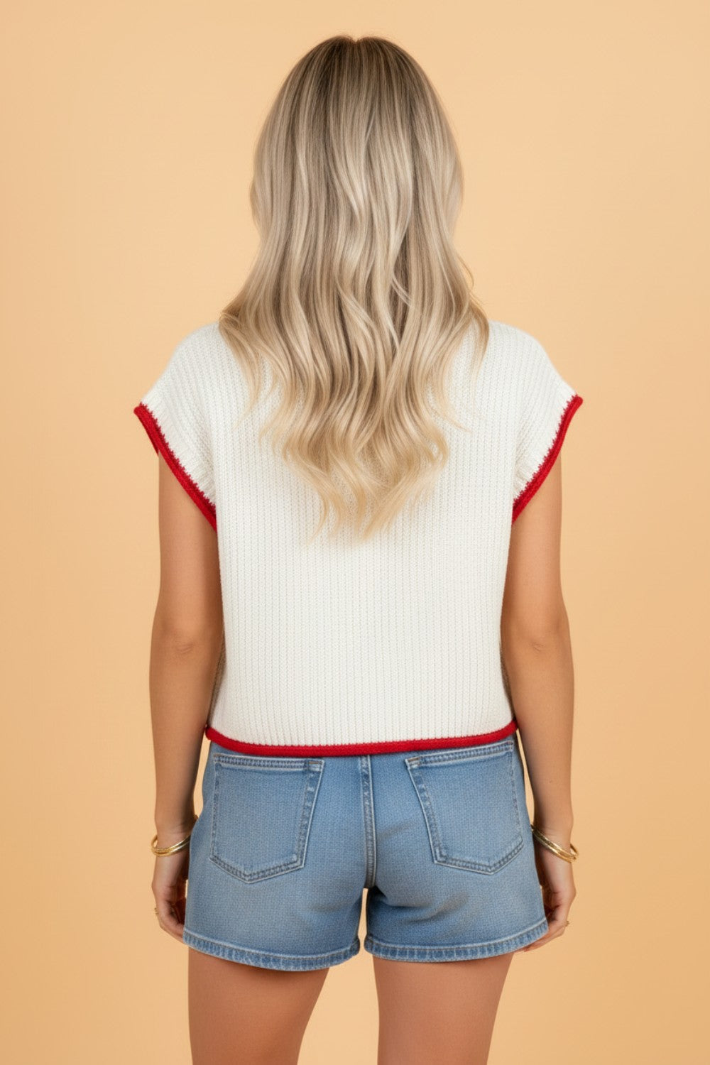 Freedom Flag Cropped Sweater Top