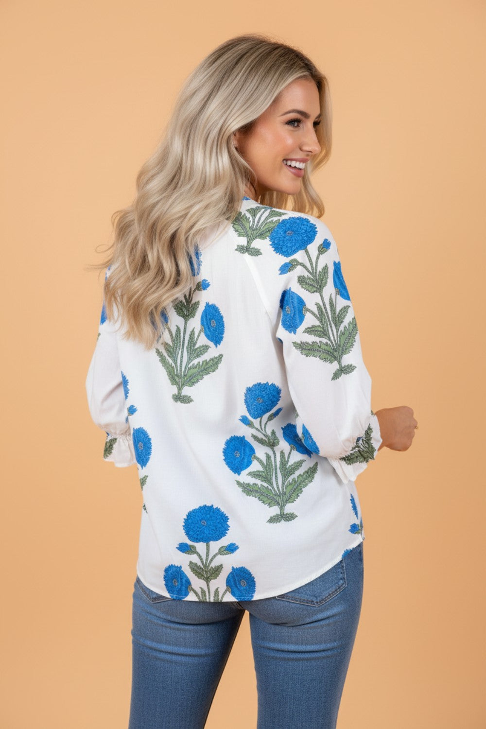 Blue Prairie Bloom Blouse