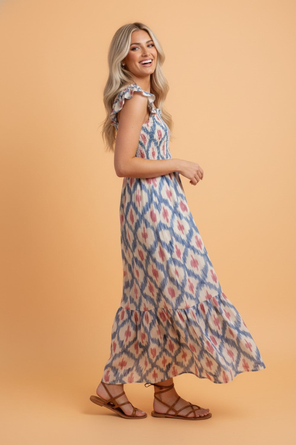 Sage Canyon Smocked Maxi Dress