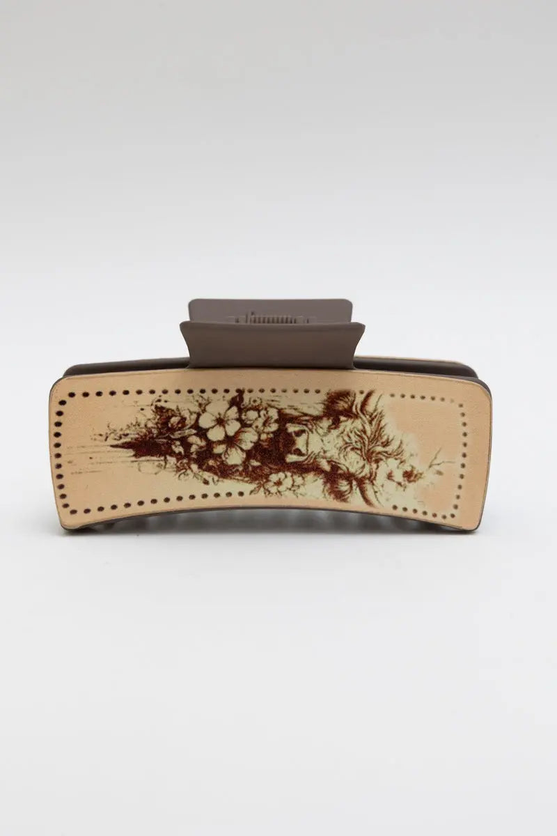 The Prairie Bloom Cow Hair Claw