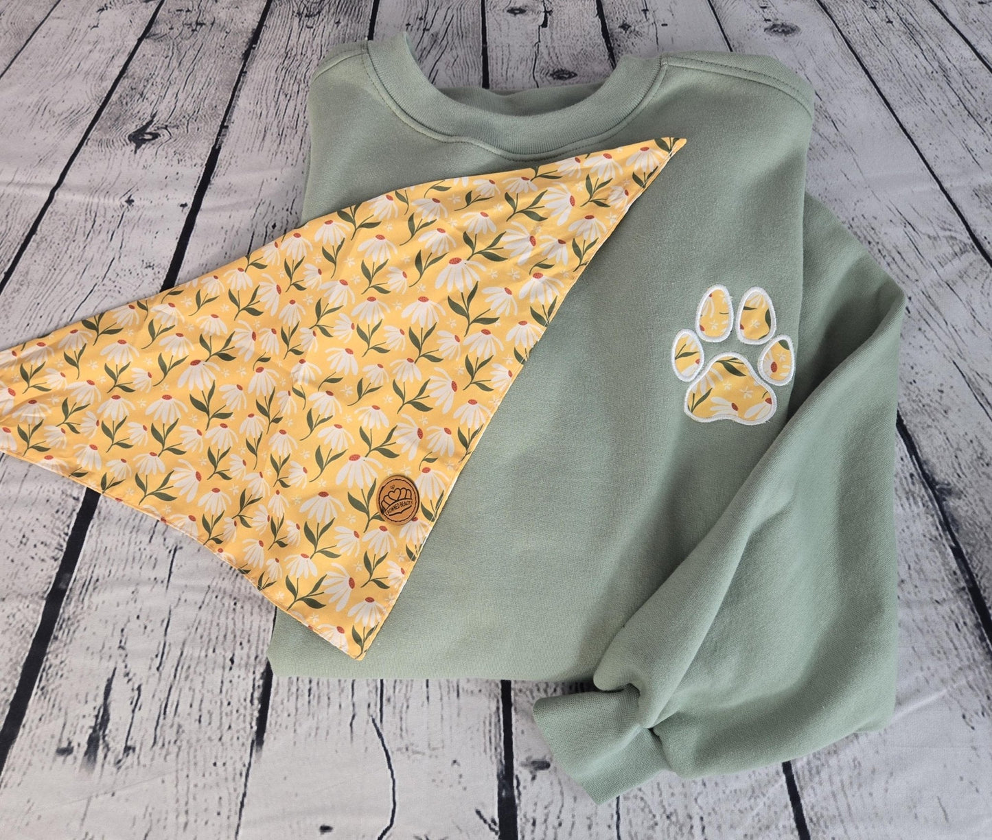 The Golden Pup Personalized Bandana & Dog Mom Sweatshirt Set