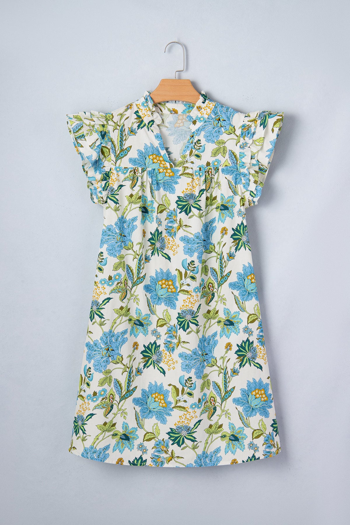 The Meadow Belle Floral Ruffle Mini Dress