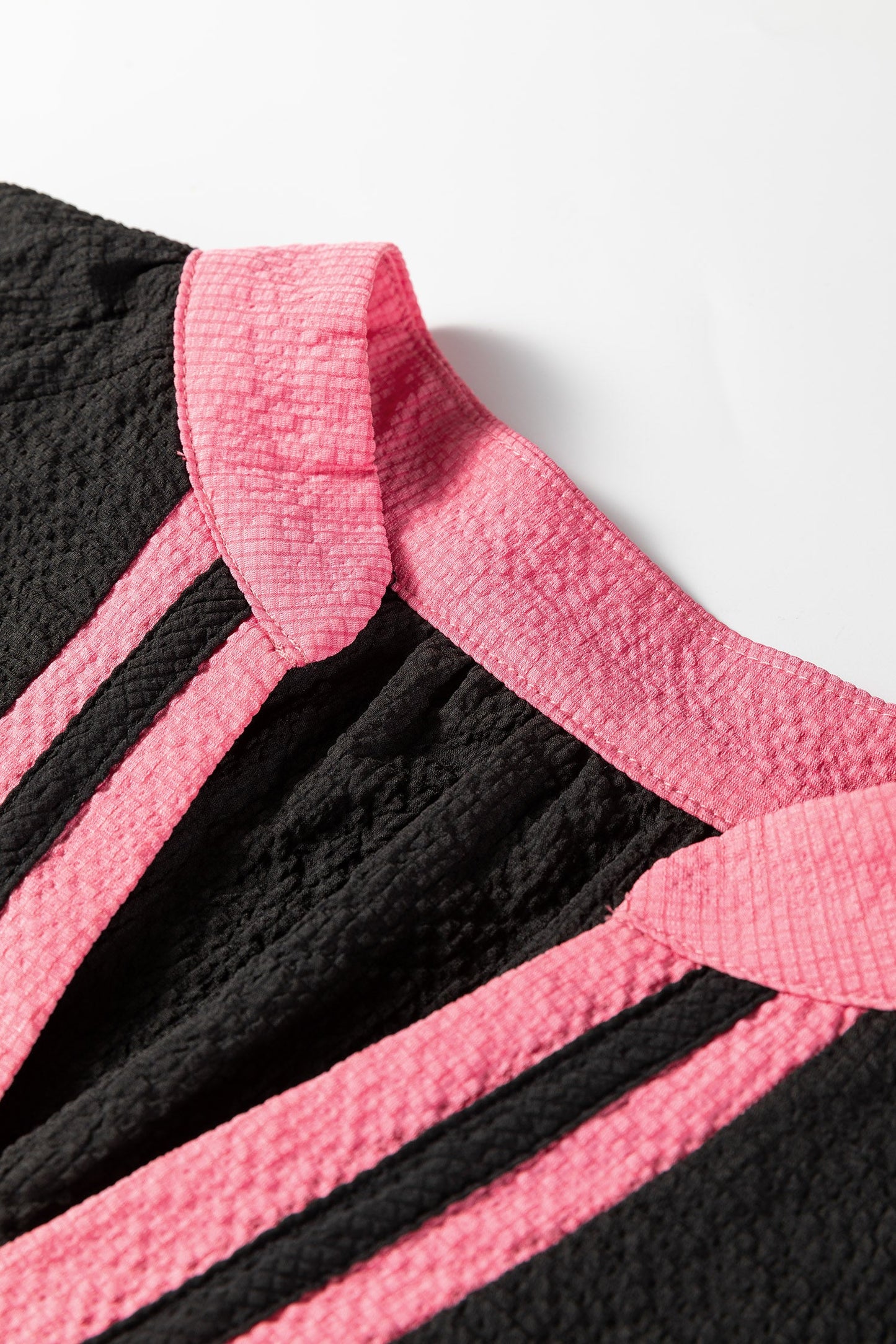 Saddle & Silk Contrast Trim Blouse