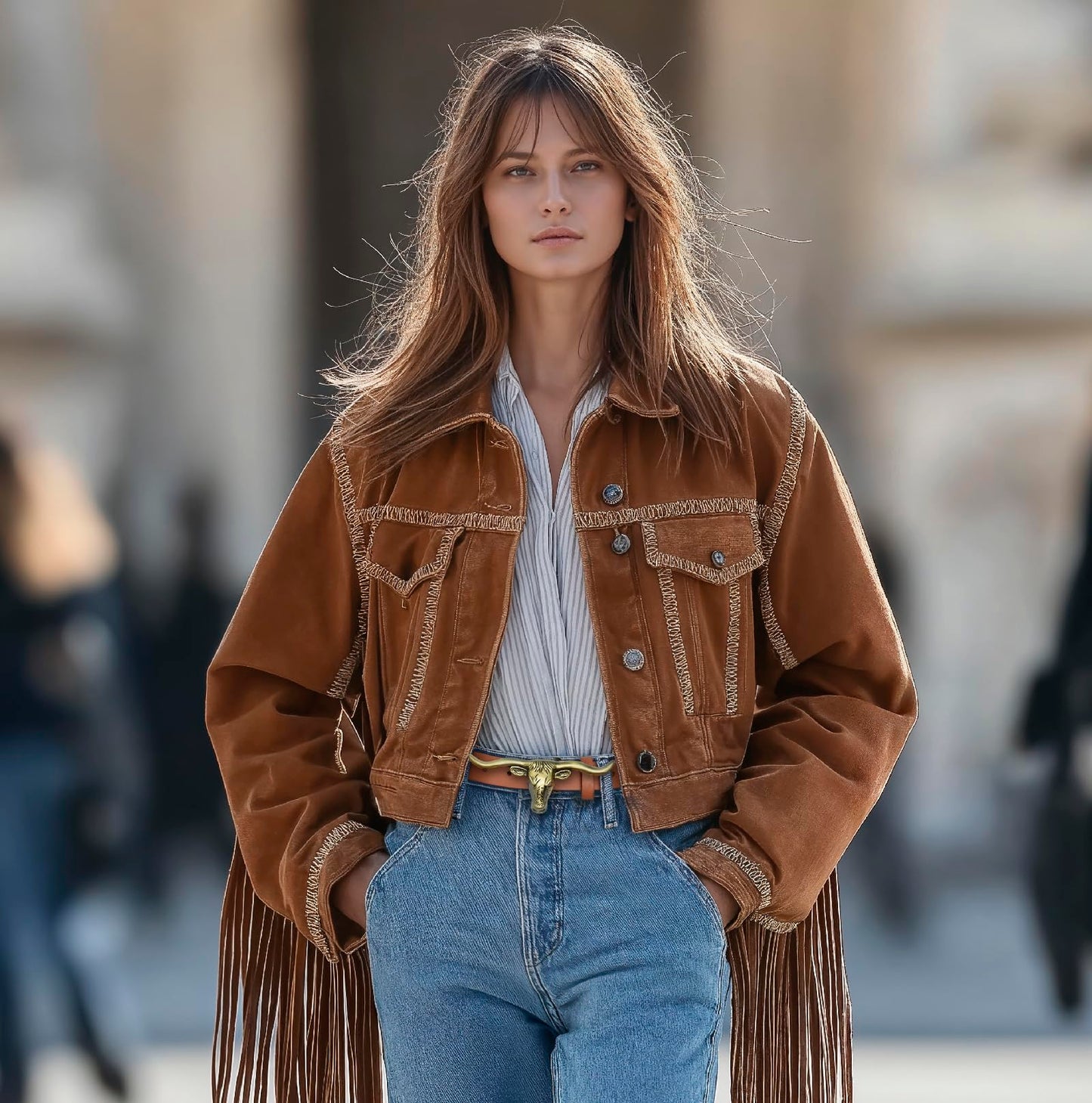 The Longhorn Belle Statement Belt