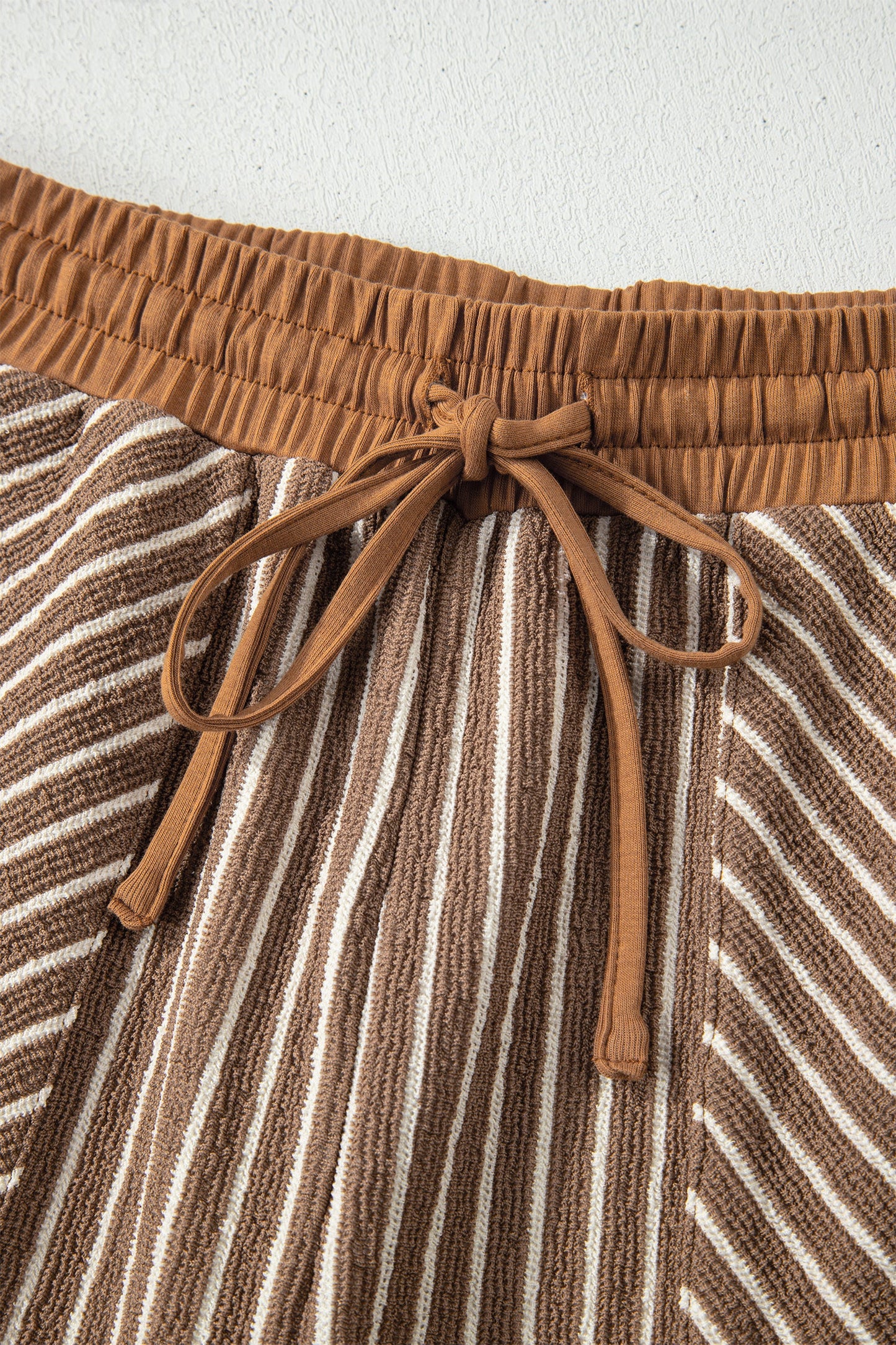 Saddle Stripe Wide Leg Matching Set