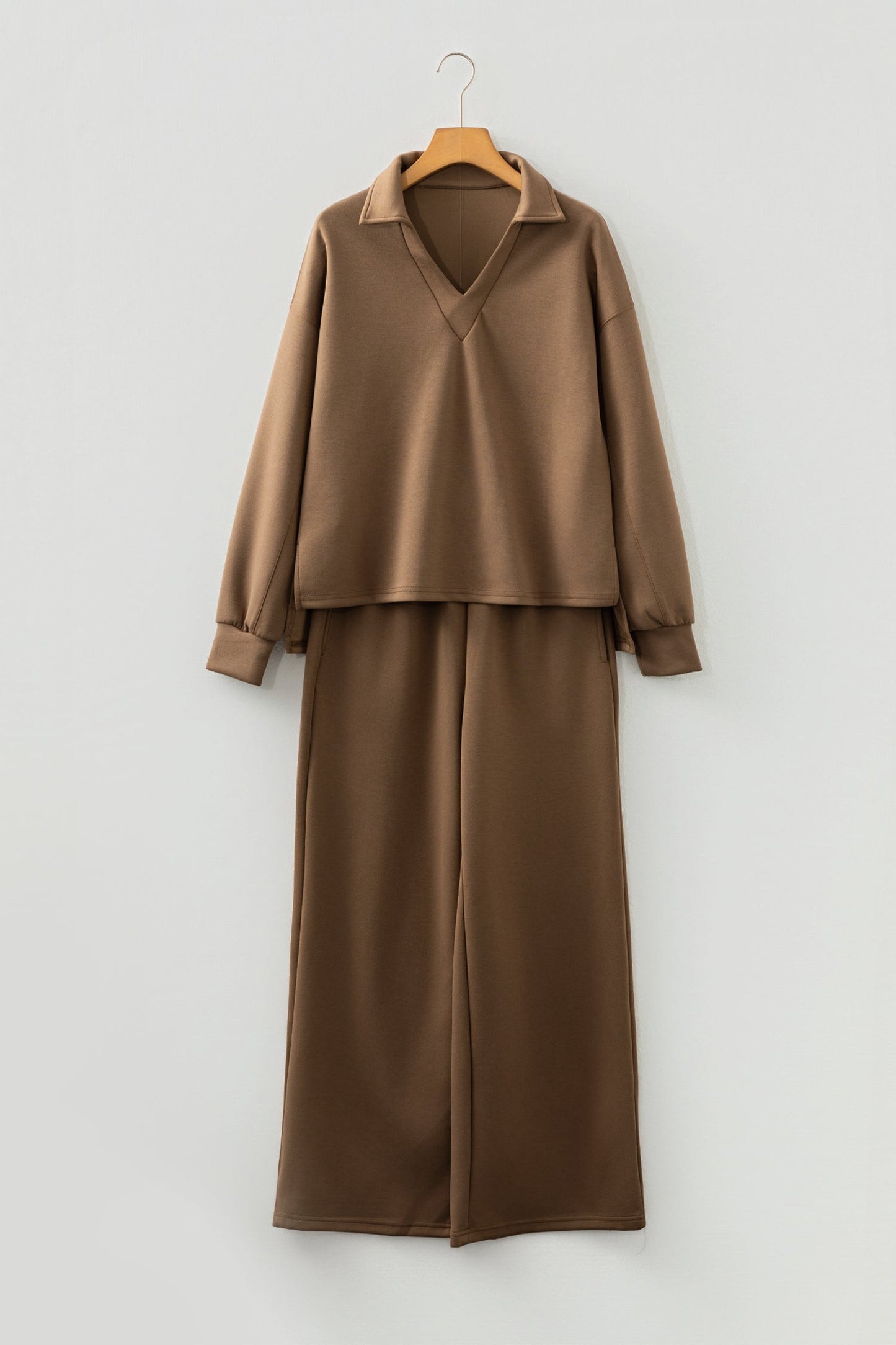 Effortless Elegance V-Neck Pants Set