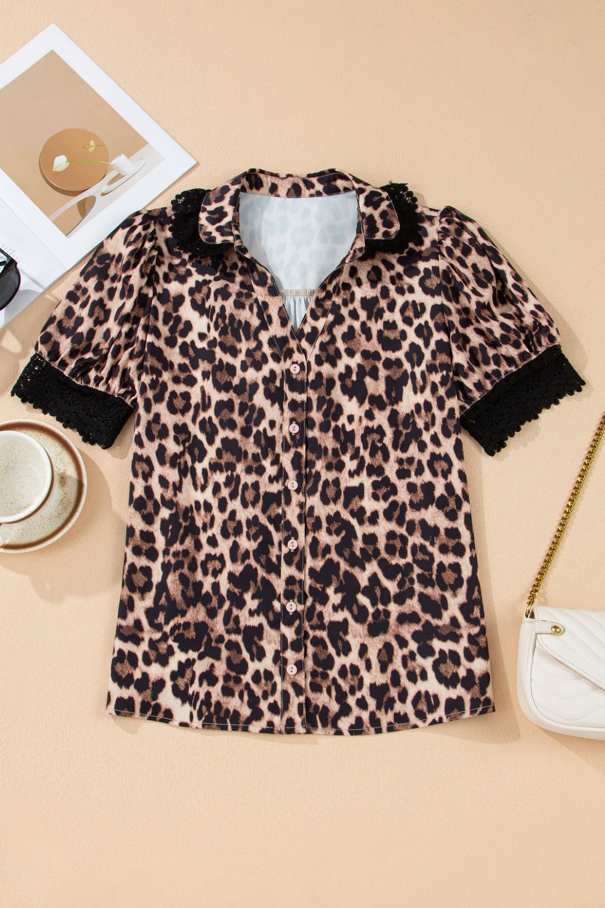 Wild Heart Leopard Lace Blouse