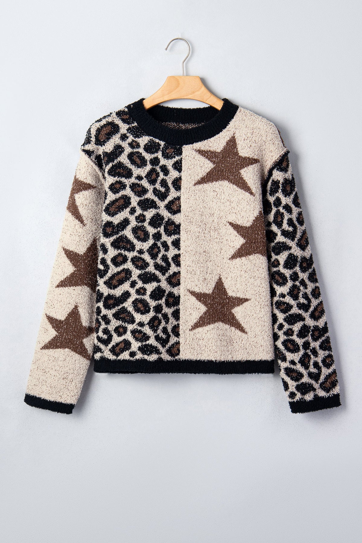 The Wild Star Leopard Patchwork Sweater