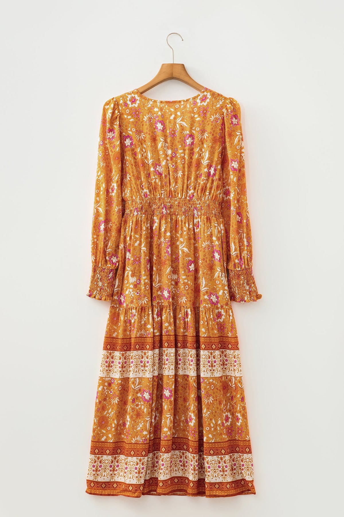 Golden Prairie Floral Maxi Dress