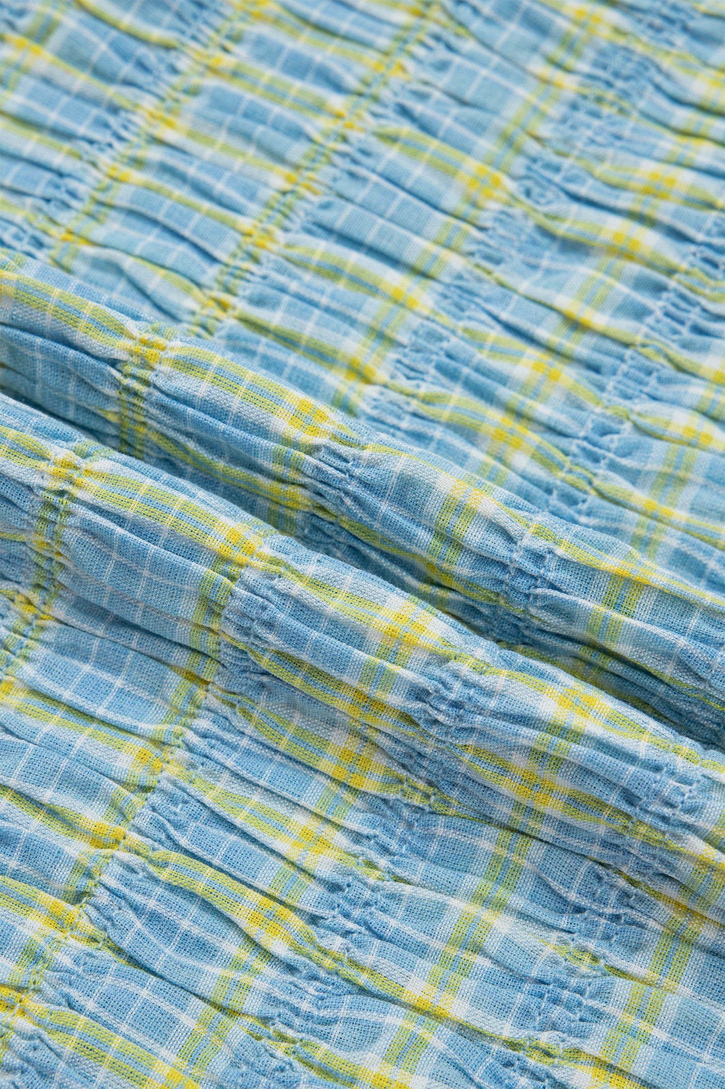 Bluebell Plaid Ruffle Top