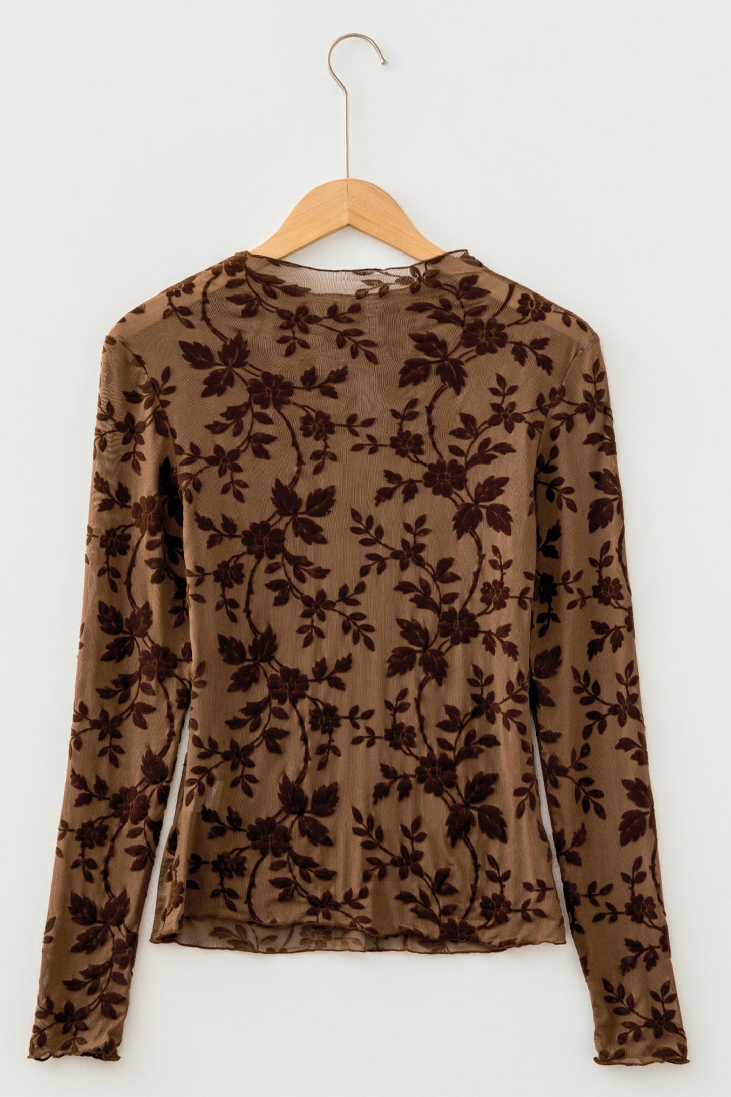 Wildflower Velvet Mesh Top