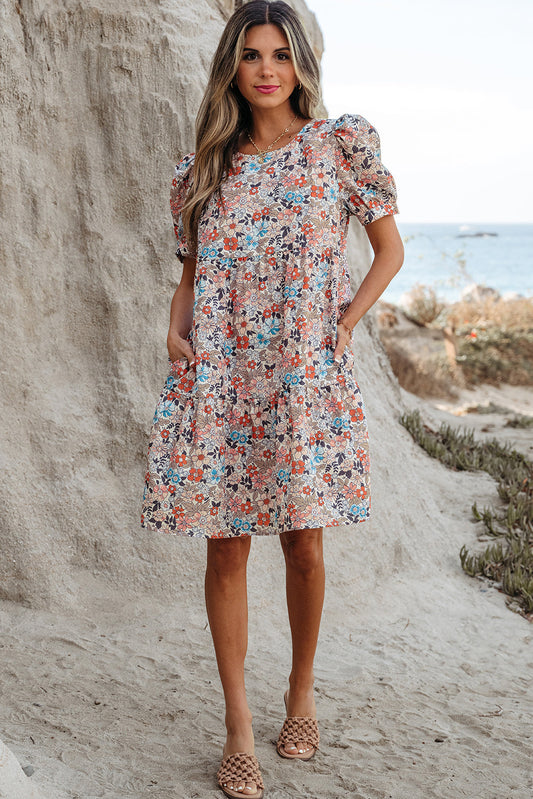 Wildflower Breeze Puff Sleeve Dress