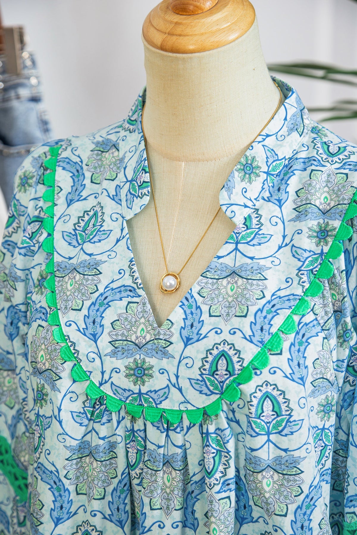 Blue Belle Paisley Mini Dress