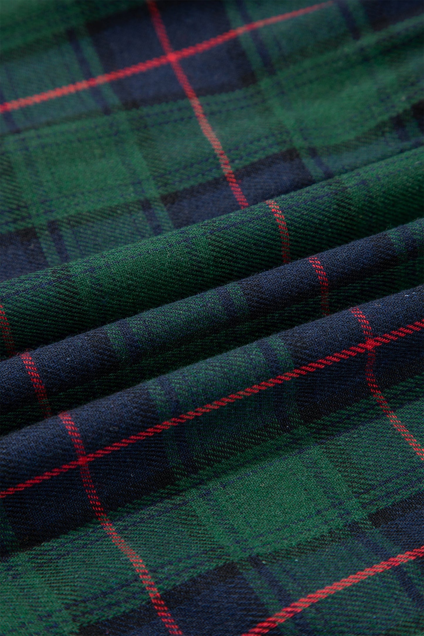 Highland Plaid Smocked Midi Dress