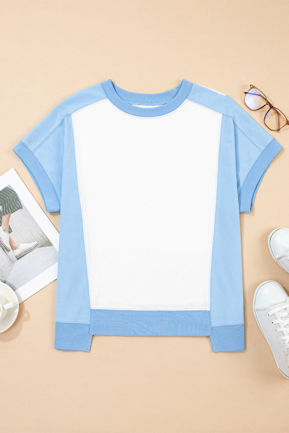Ranch Day Colorblock Exposed Seam Tee