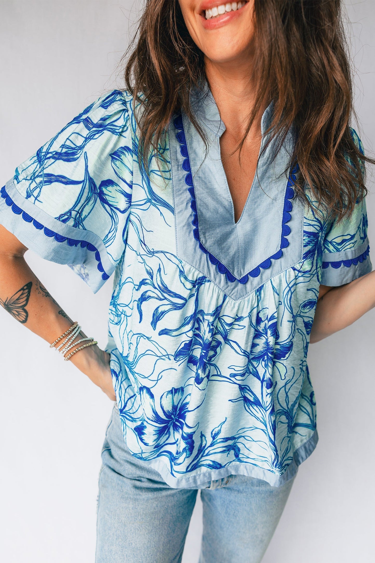 Bluebell Ricrac Floral Blouse