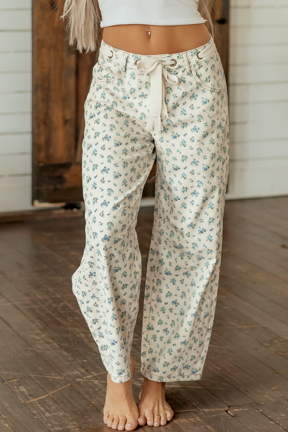 Wildflower Way Barrel Jeans