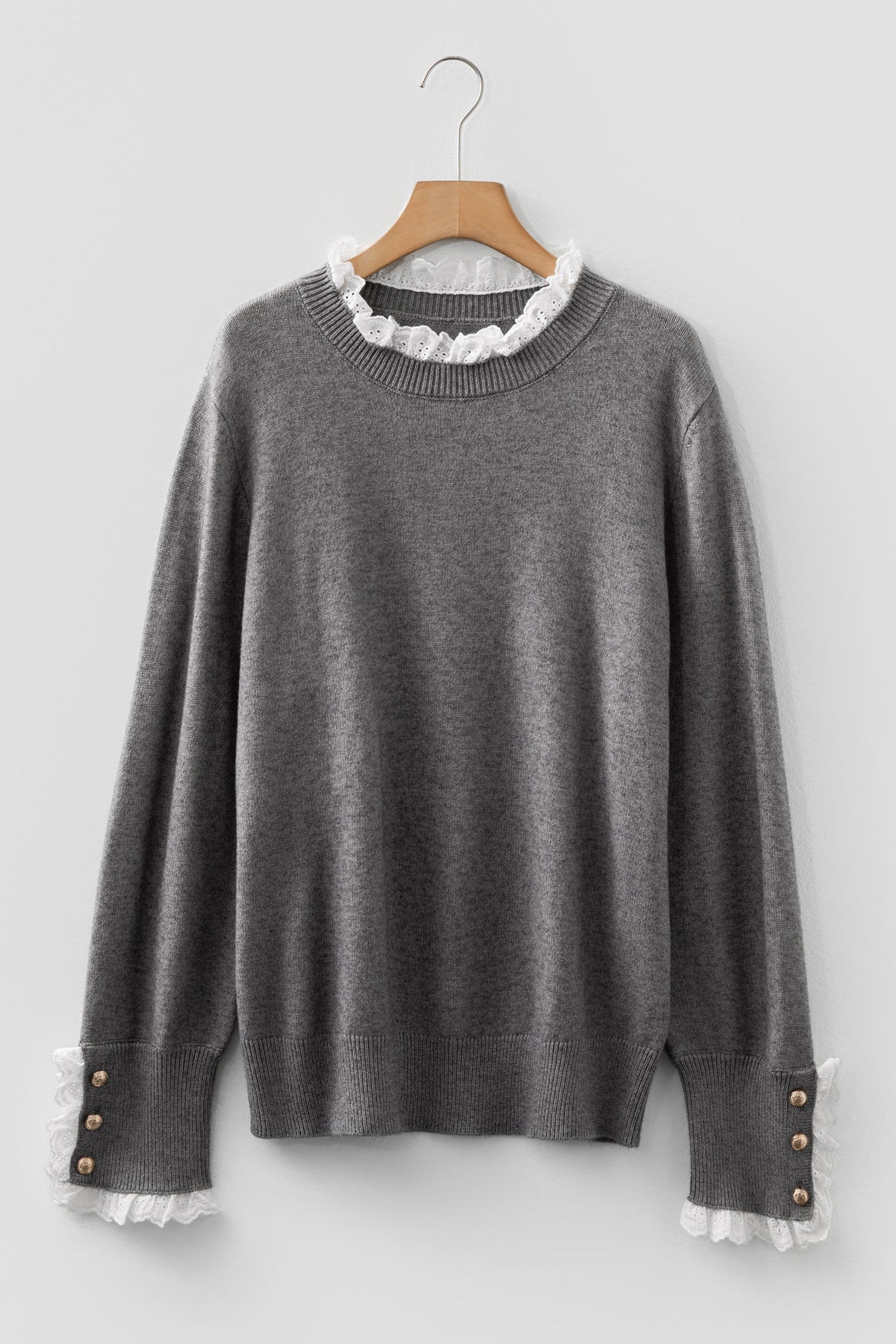 Southern Grace Lace-Trim Sweater