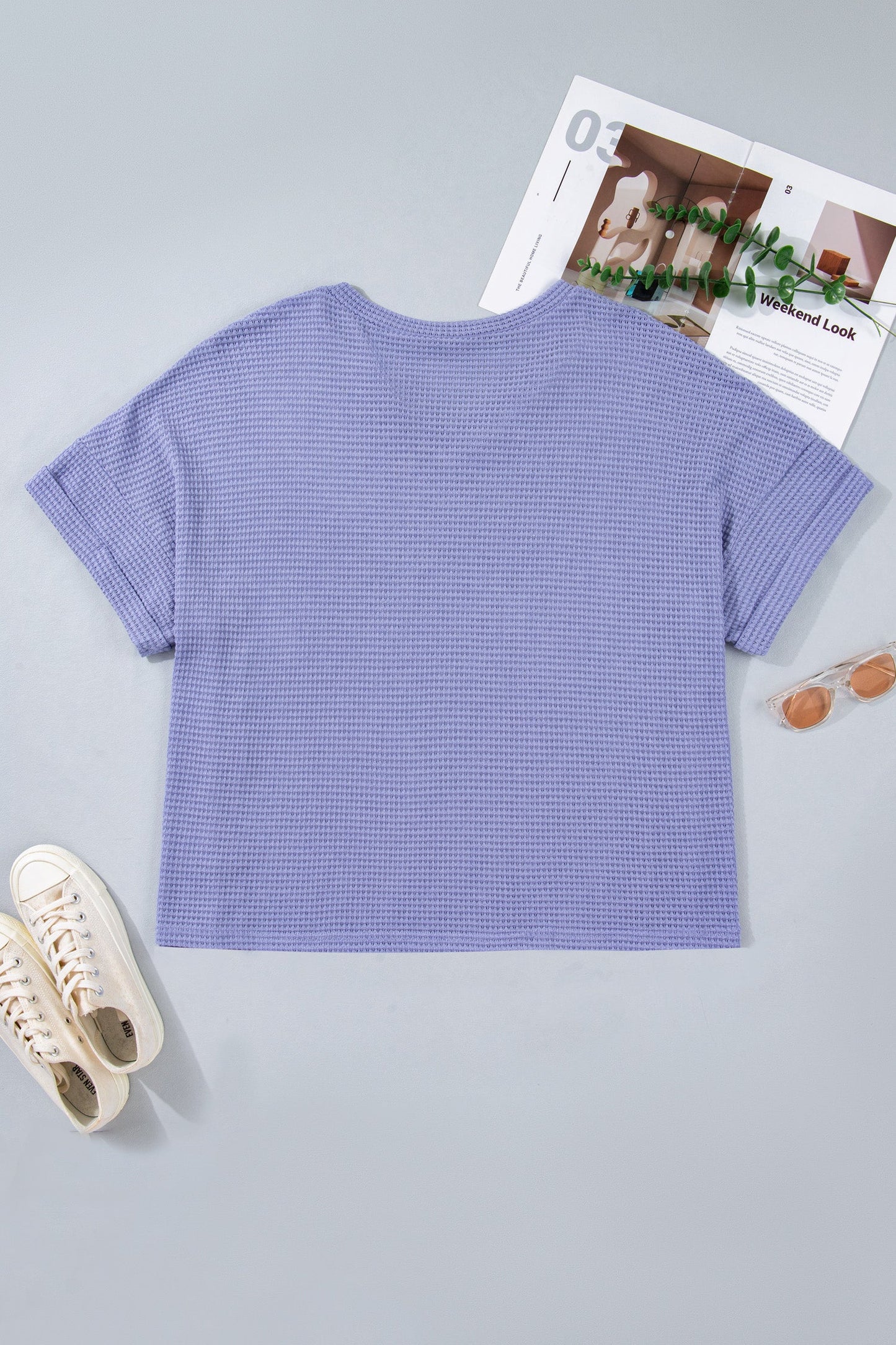 Sage Waffle Knit Everyday Top