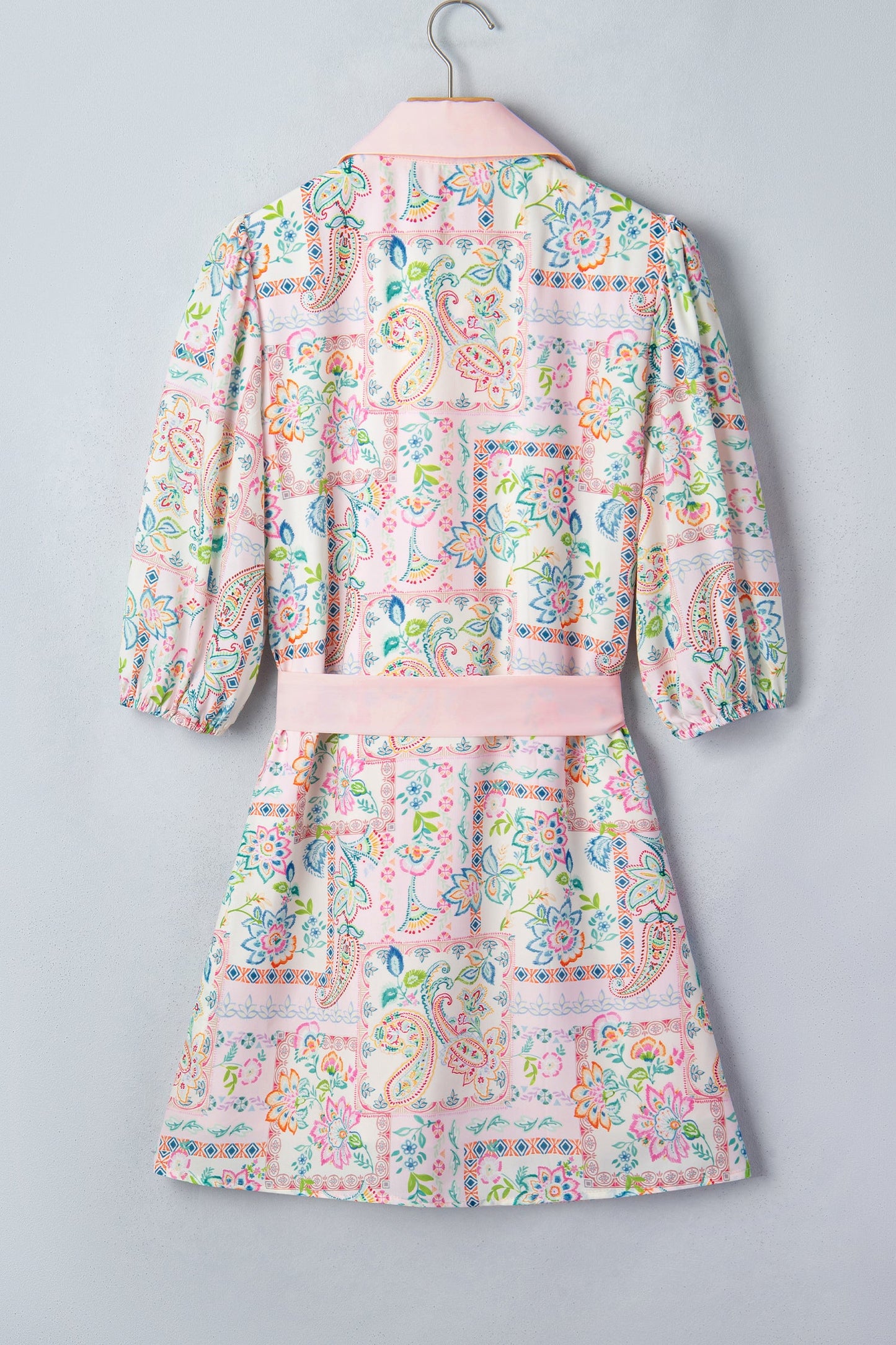 Rosewater Patchwork Mini Dress
