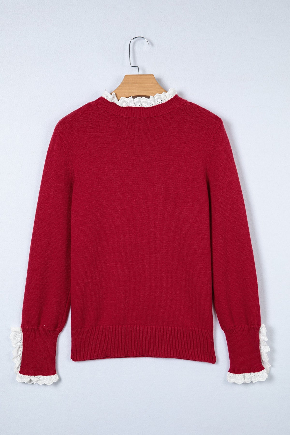 Southern Grace Lace-Trim Sweater