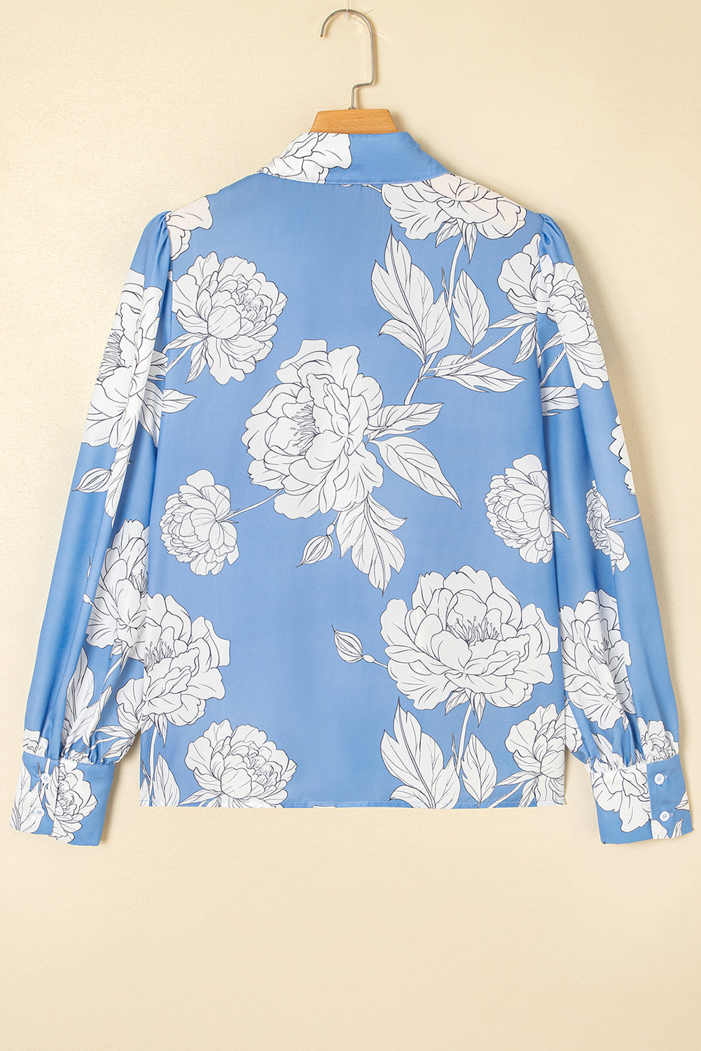 Blue Belle Floral Button-Up Blouse