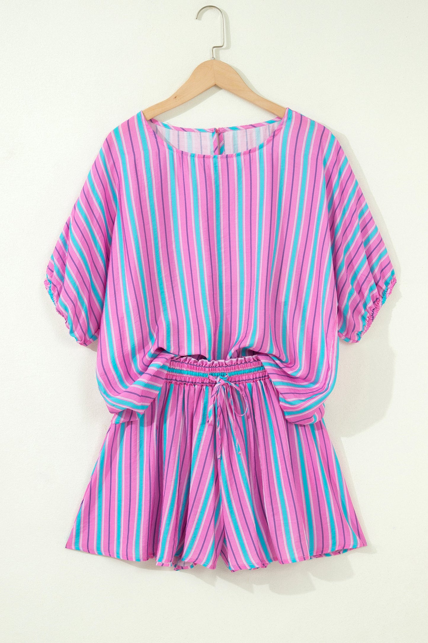 Sunset Stripe Dolman Shorts Set