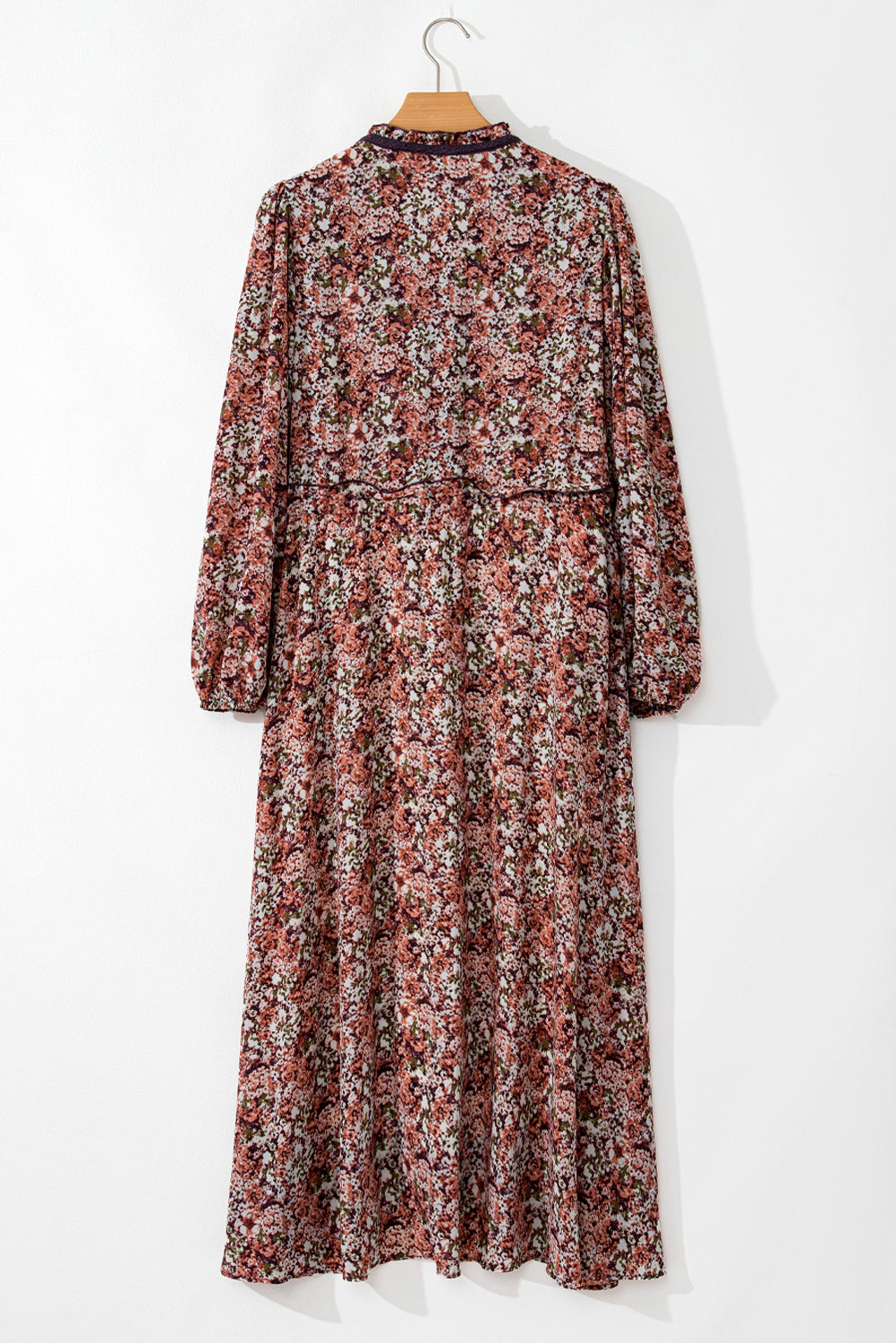 Autumn Rose Tiered Midi Dress
