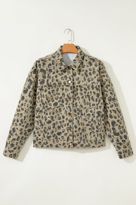Wild Heart Leopard Denim Jacket