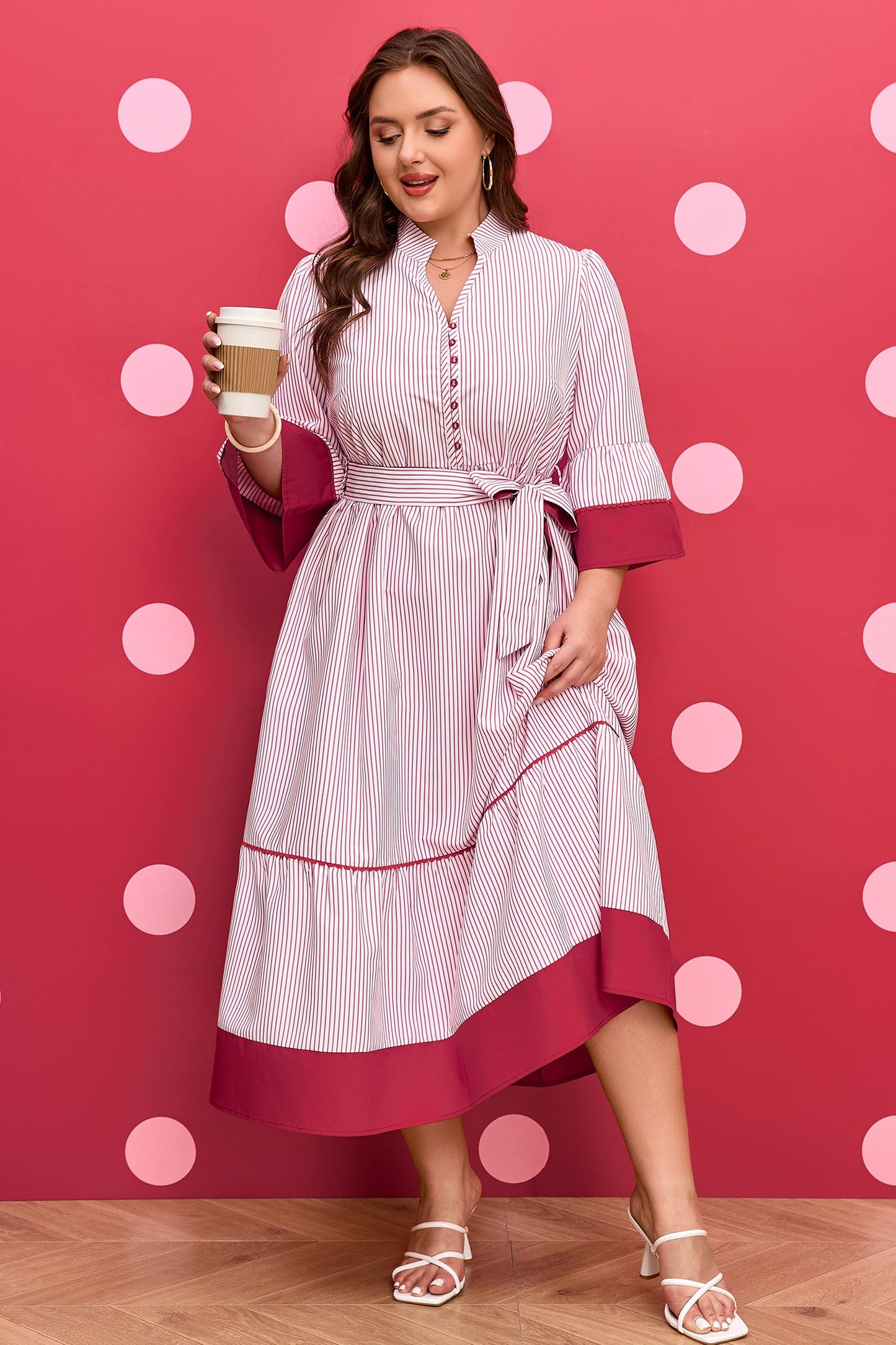 Southern Charm Pinstripe Midi Dress