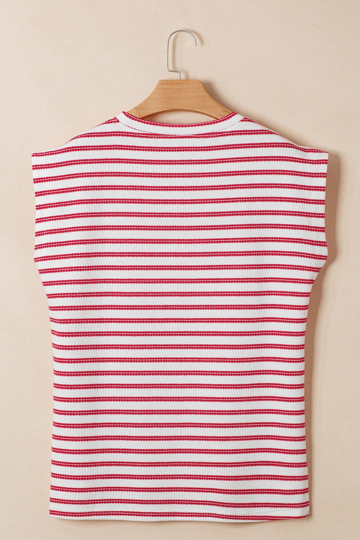 Red River Stripe Button Knit Top