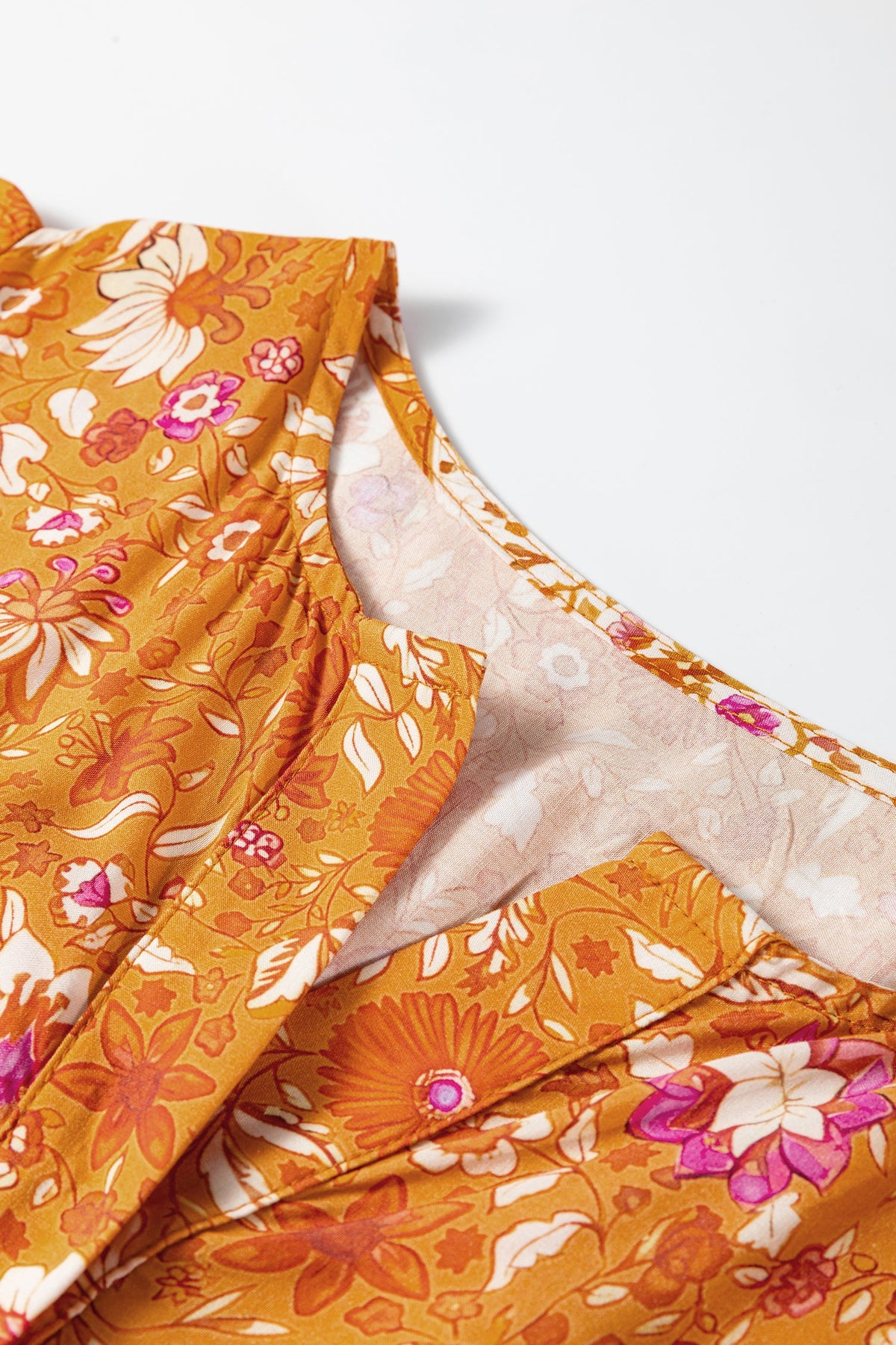 Golden Prairie Floral Maxi Dress