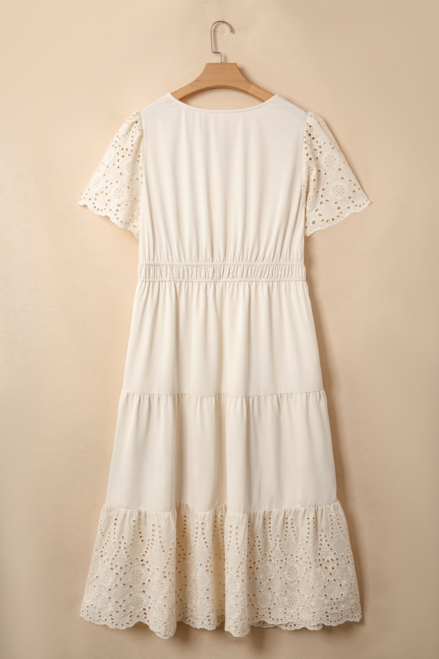 Ivory Rose Eyelet Maxi Dress