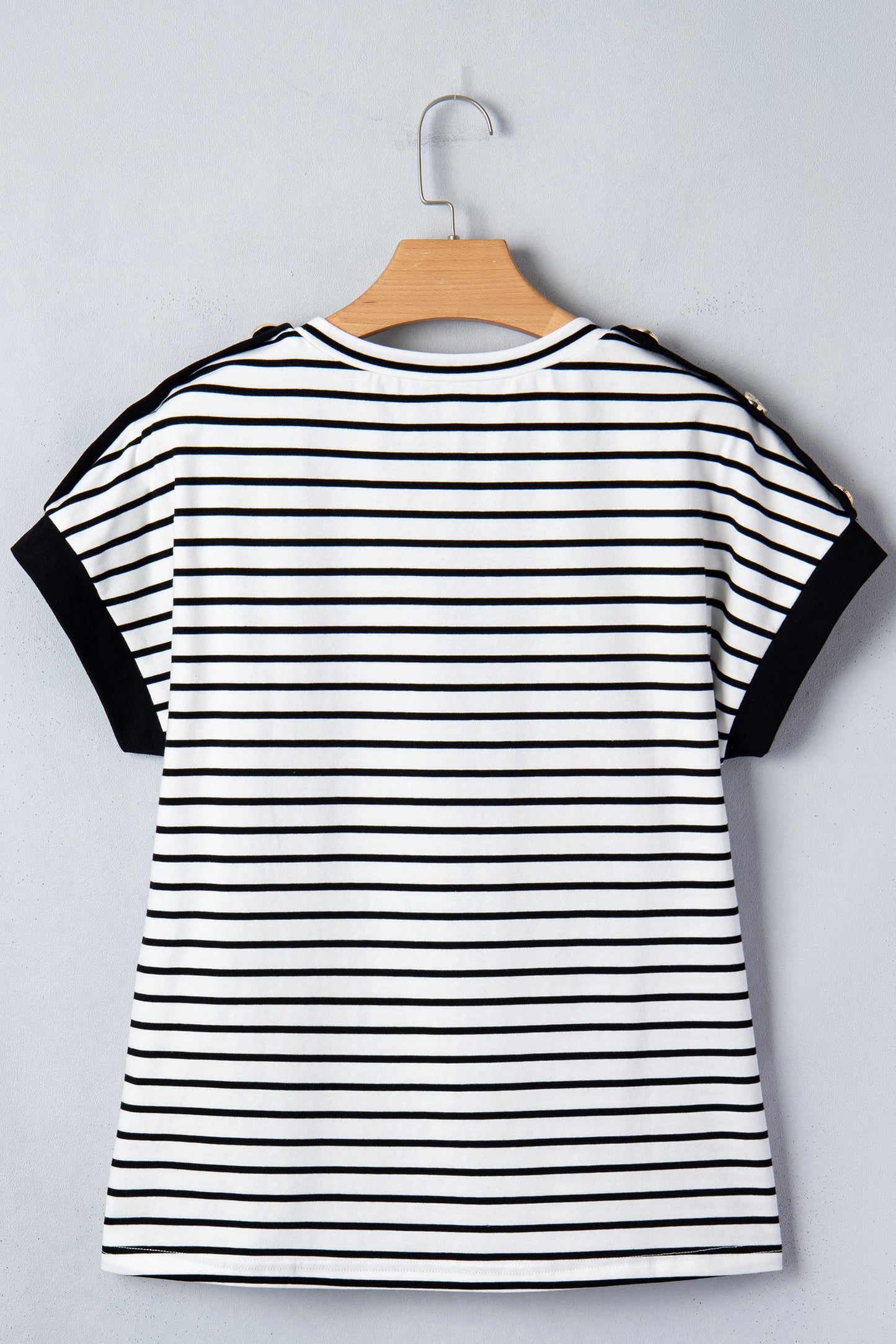 Backroad Stripe Button Detail Tee