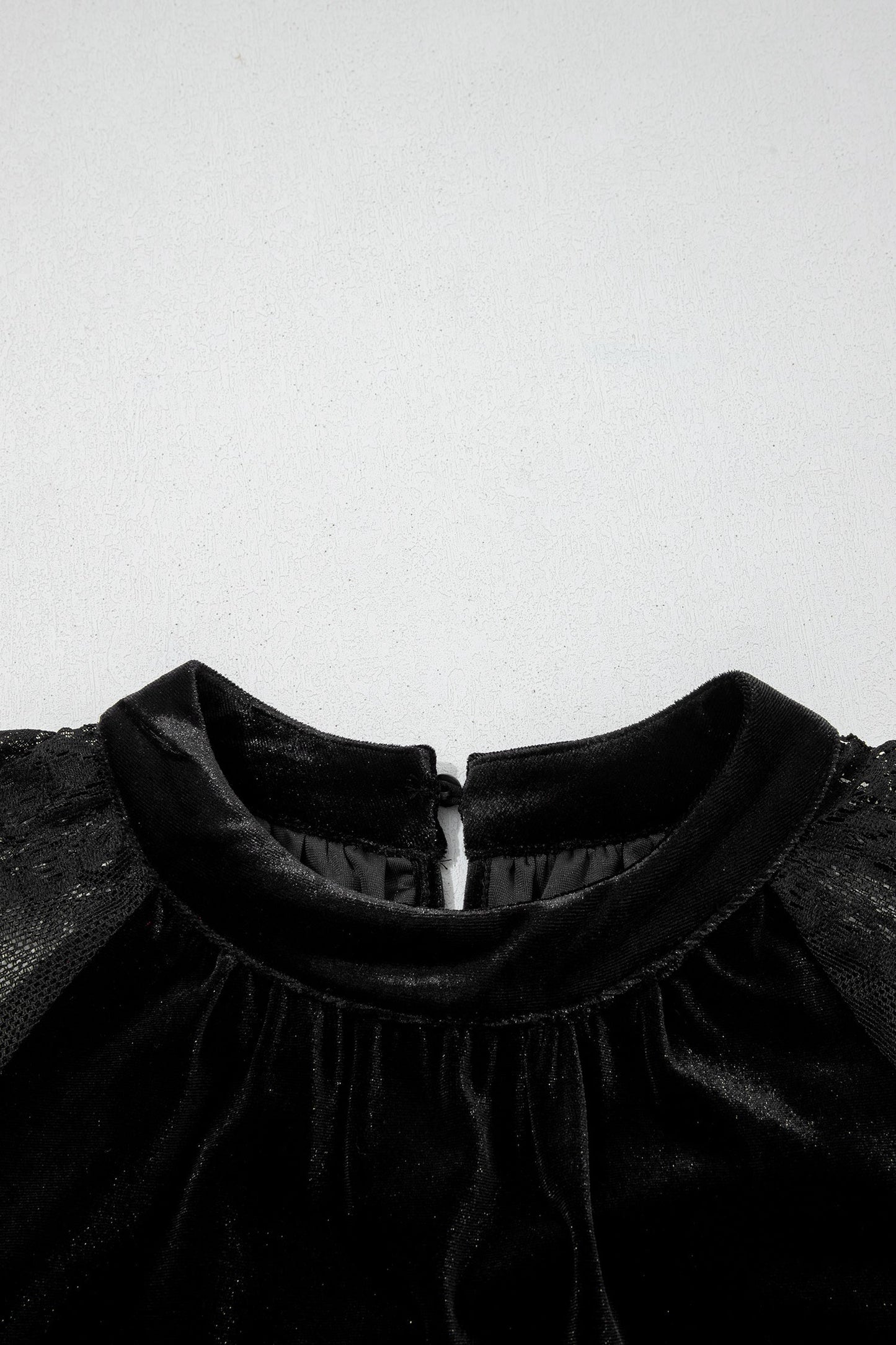Midnight Romance Velvet & Lace Blouse