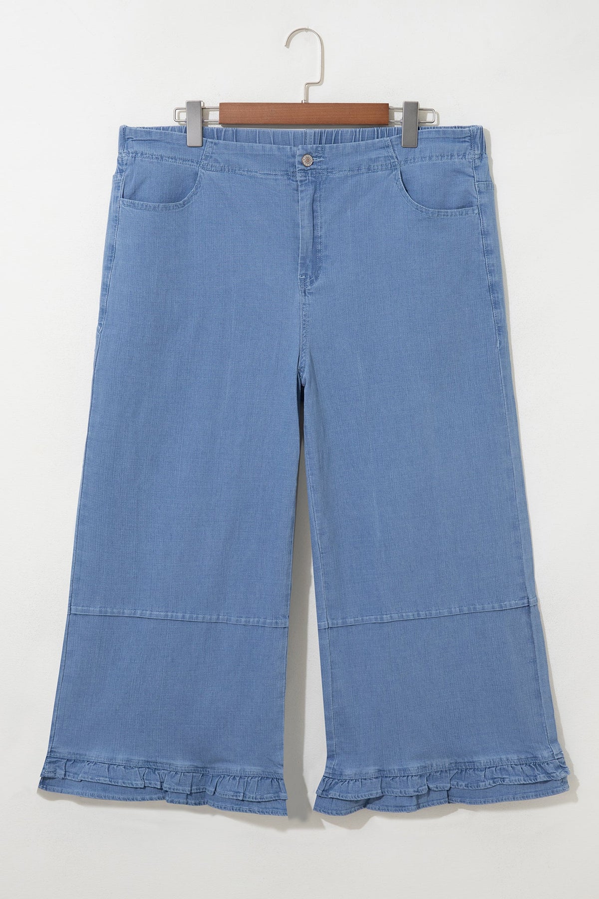 The Sweetwater Ruffle Hem Wide Leg Jeans