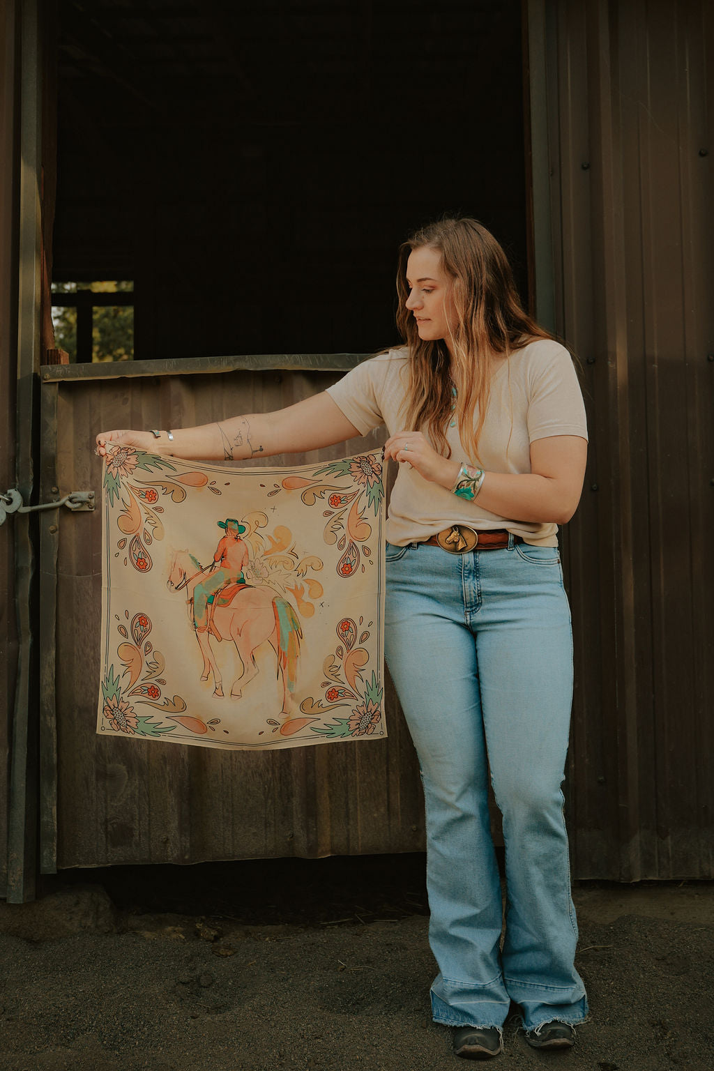 The Painted Prairie Silk & Tencel Wild Rag