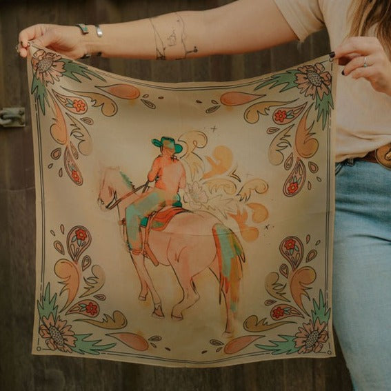 The Painted Prairie Silk & Tencel Wild Rag