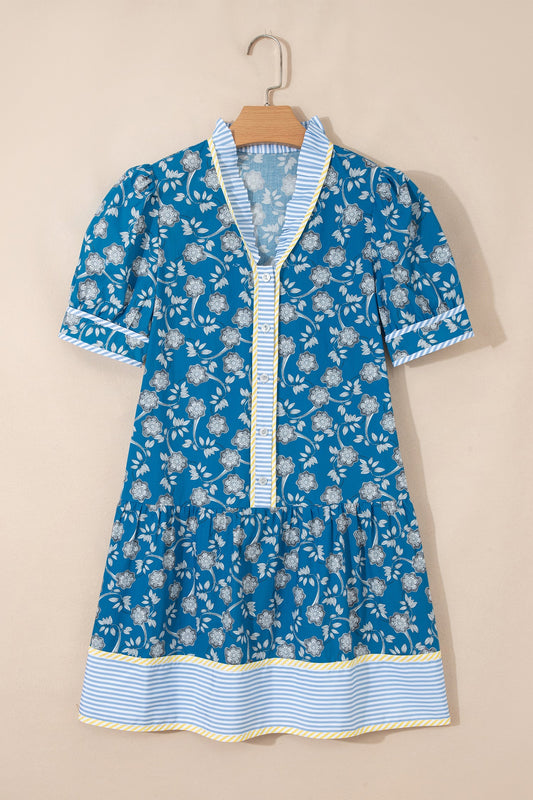 The Bluebell Prairie Floral Ruffle Dress