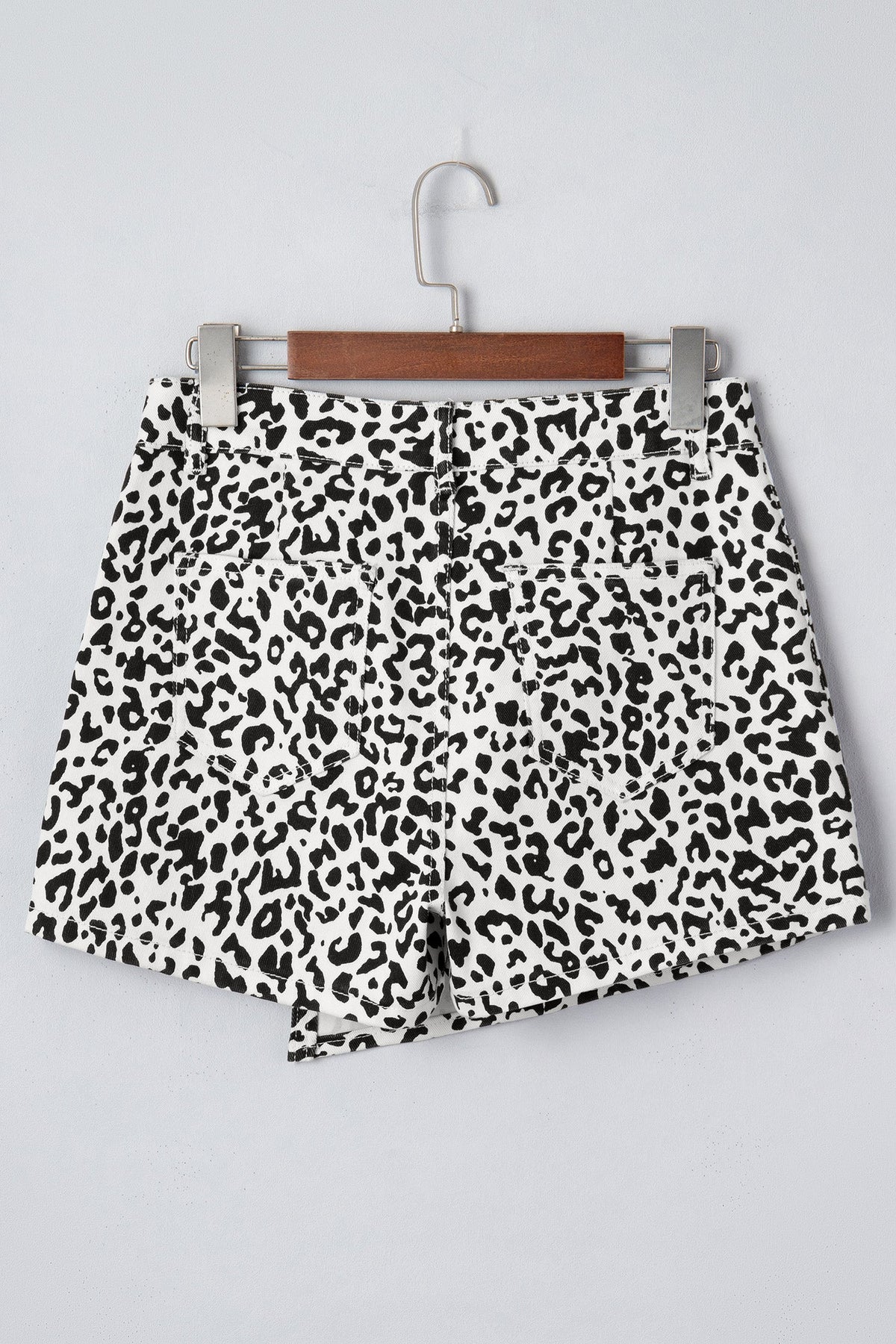 Wild Side Leopard Denim Skort