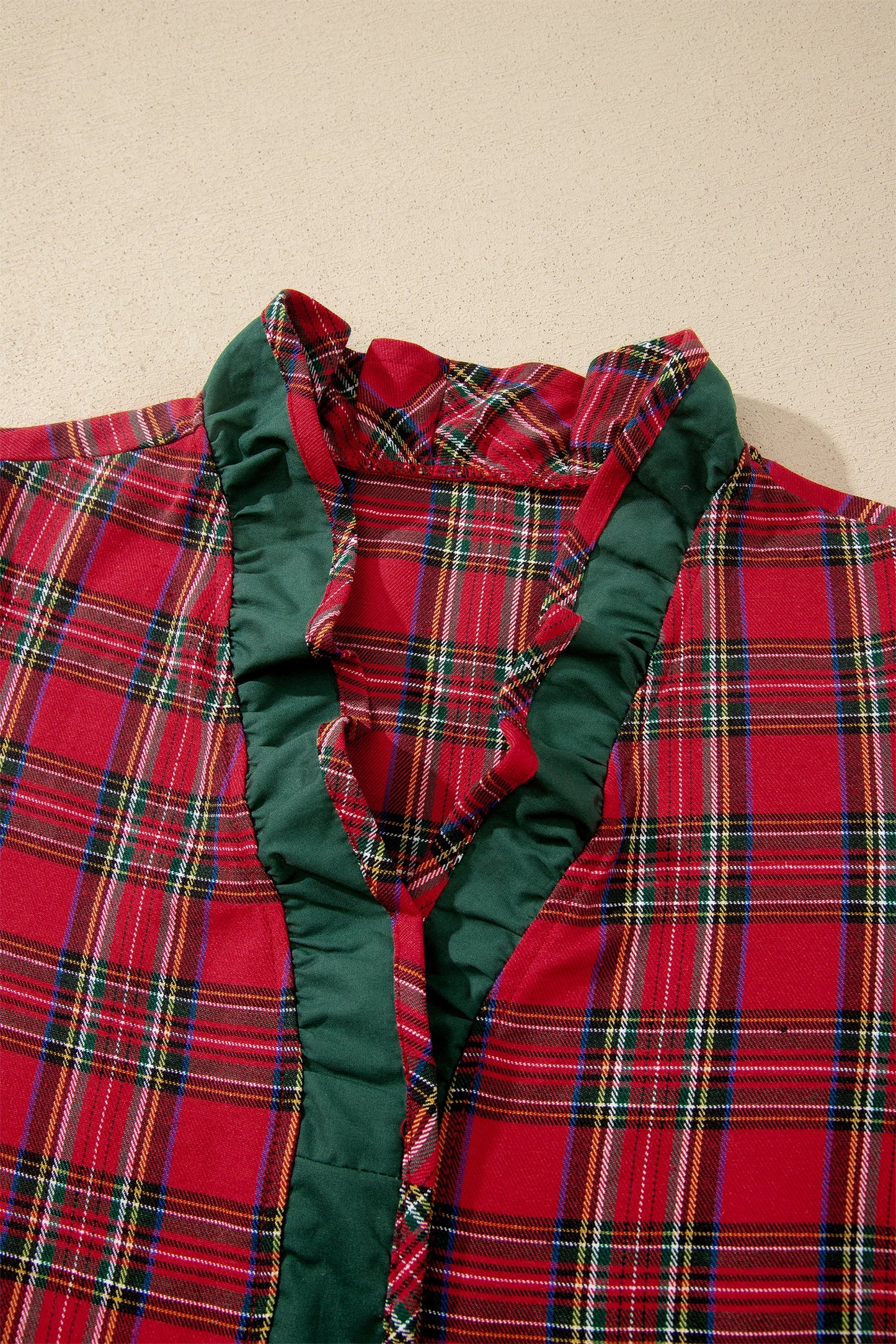 The Holly Belle Plaid Ruffle Blouse