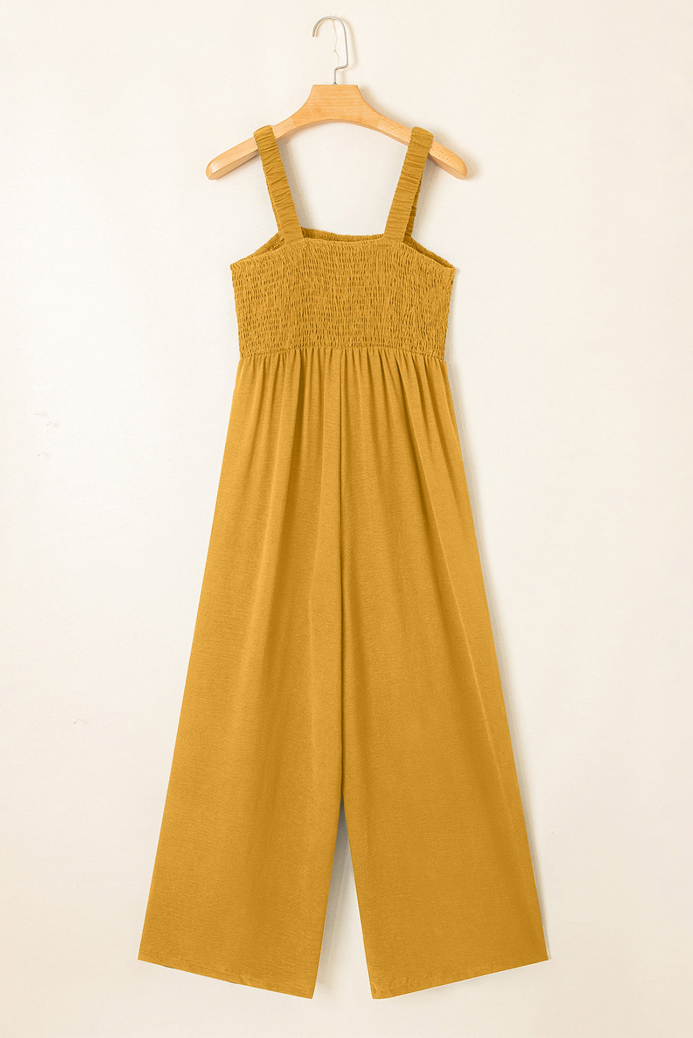 Golden Hour Smocked Wide Leg Jumpsuit