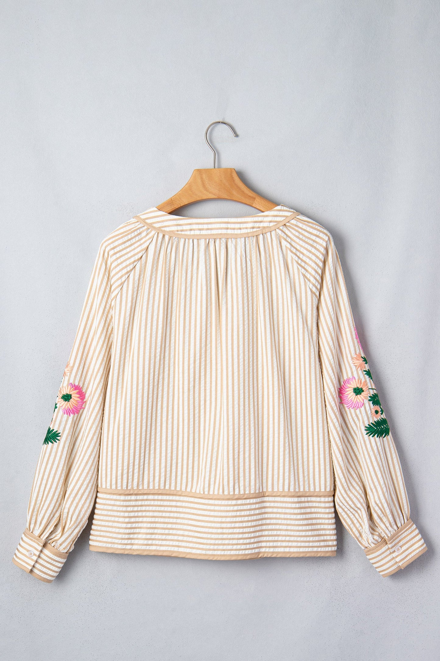 Wildflower Stripe Embroidered Blouse