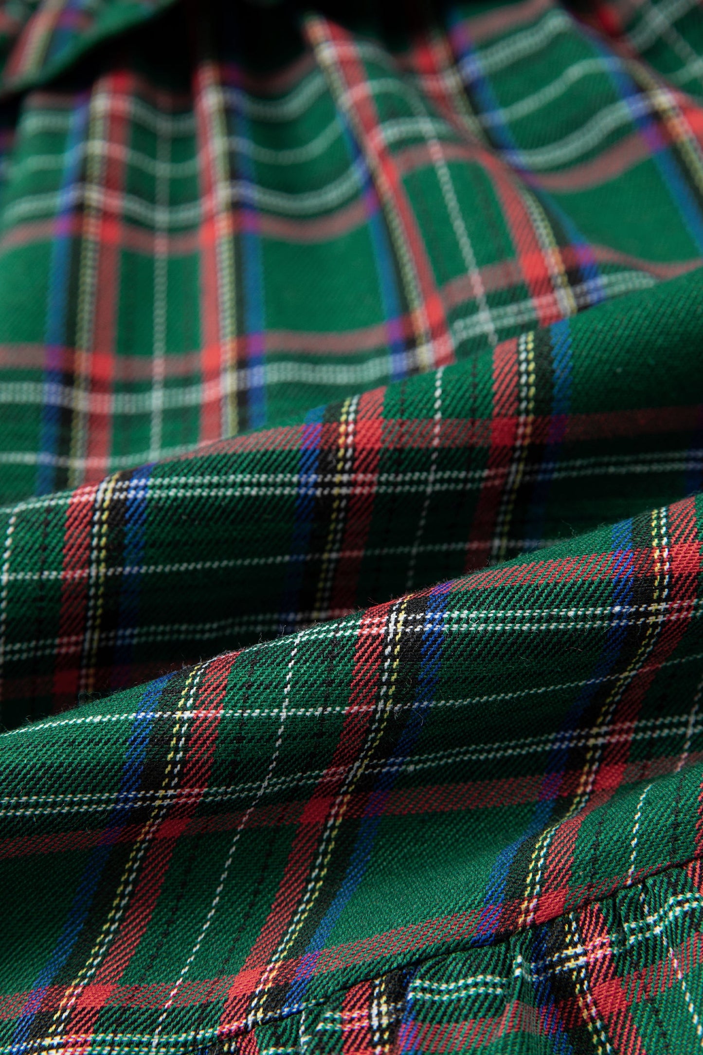 Evergreen Christmas Plaid Mini Dress