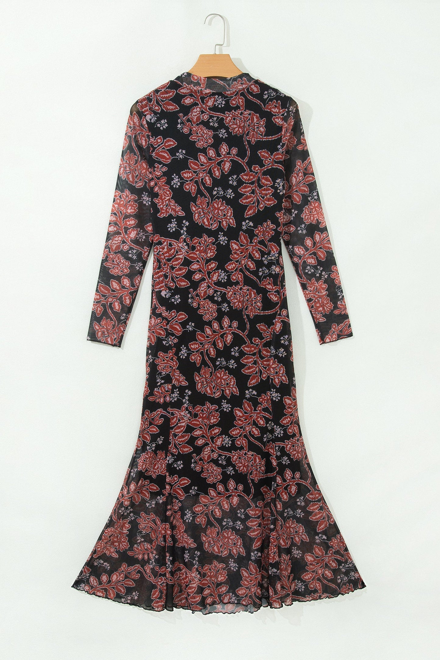 Midnight Mesa Floral Mesh Maxi Dress