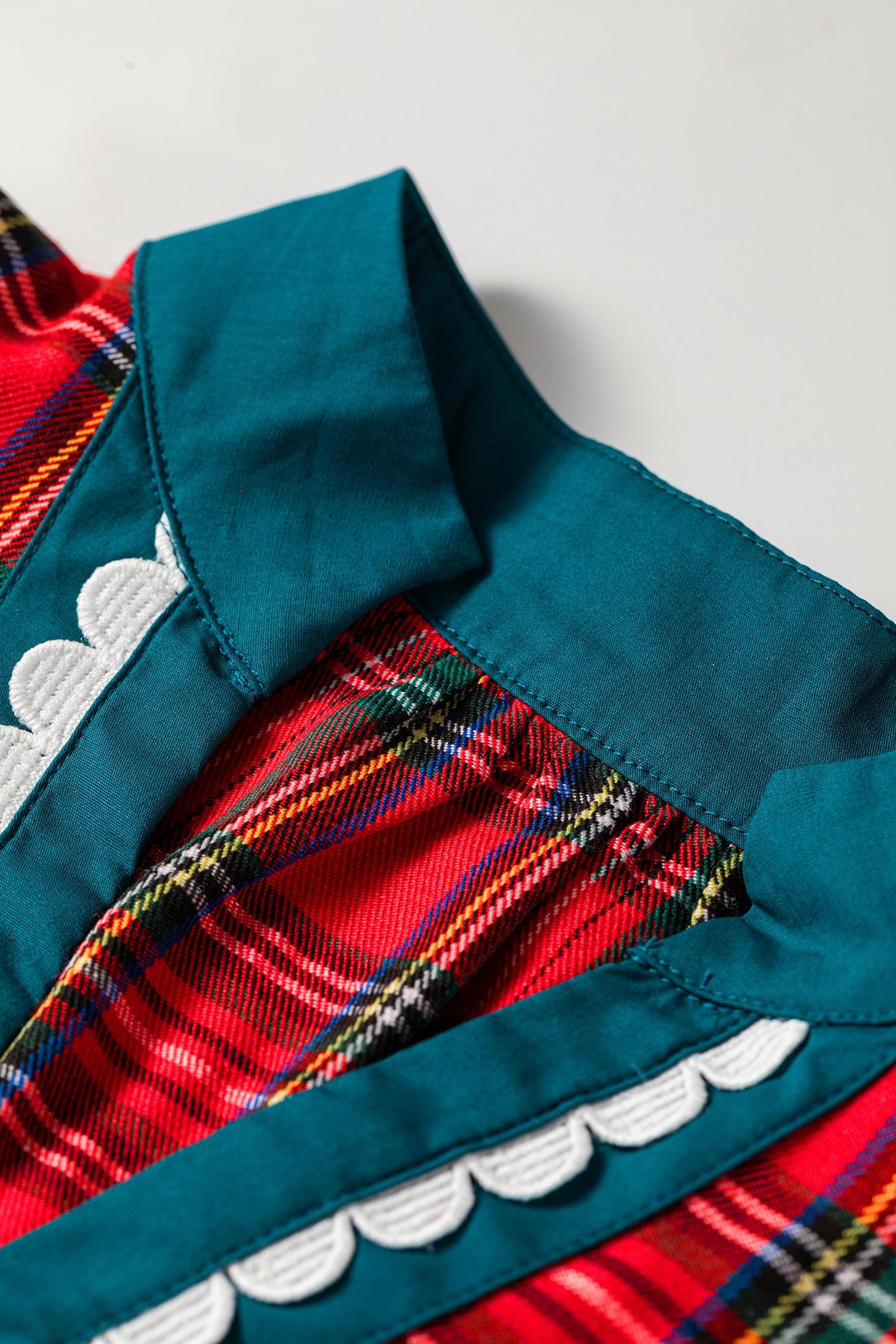 Red River Plaid Ricrac Blouse
